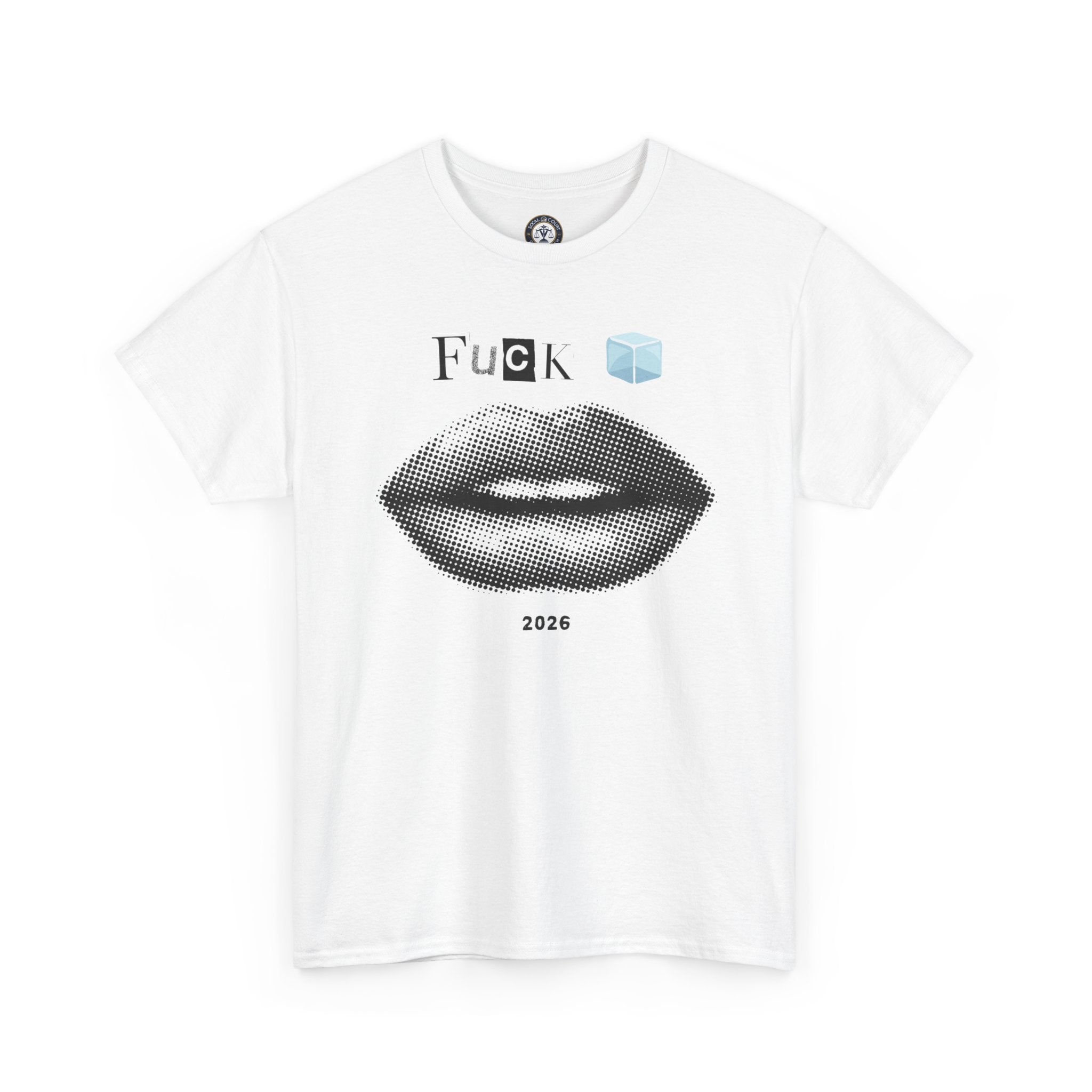 Graphic Tee - Halftone Lips “Fυck” Design (2026)