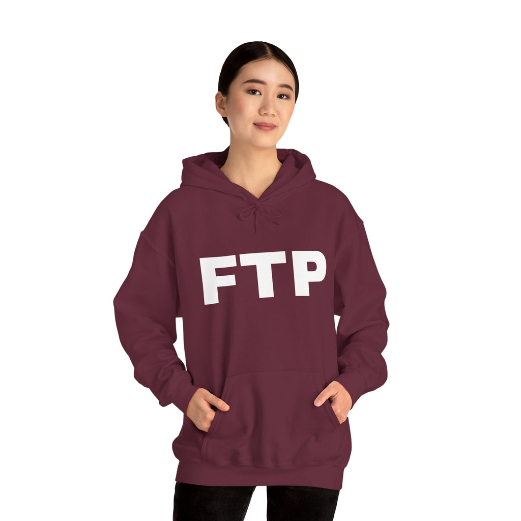 FTP Bold Logo Hoodie – Minimal Black Graphic Pullover