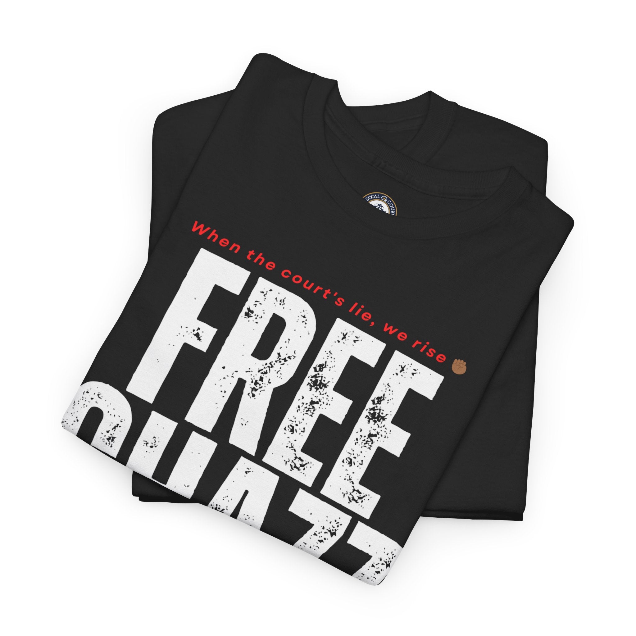 Protest Tee — "Chazz Was Wrongfully Convicted" Racial Injustice-Demand Orange County Dismiss the case.