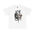 Ice Out Mask Graphic Tee — Abstract Face with Flame Art