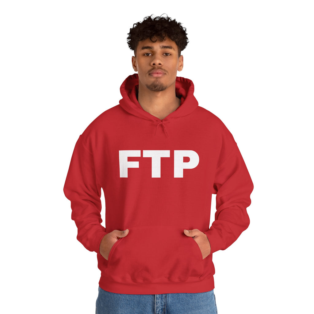 FTP Bold Logo Hoodie – Minimal Black Graphic Pullover