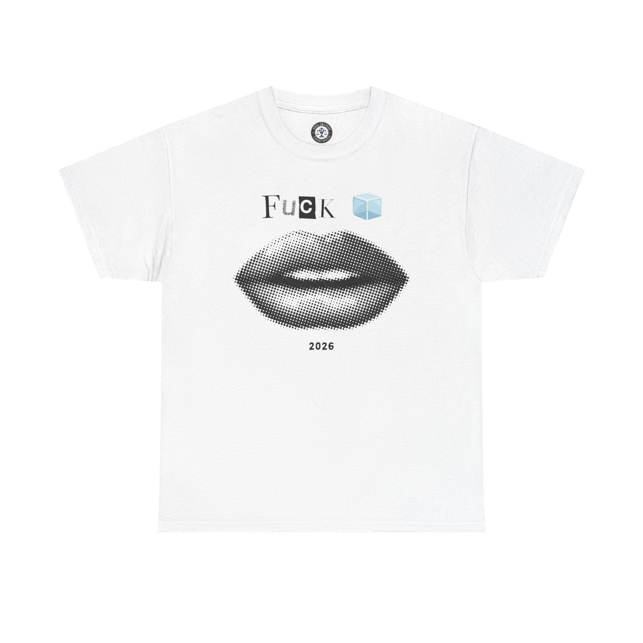 Graphic Tee - Halftone Lips “Fυck” Design (2026)