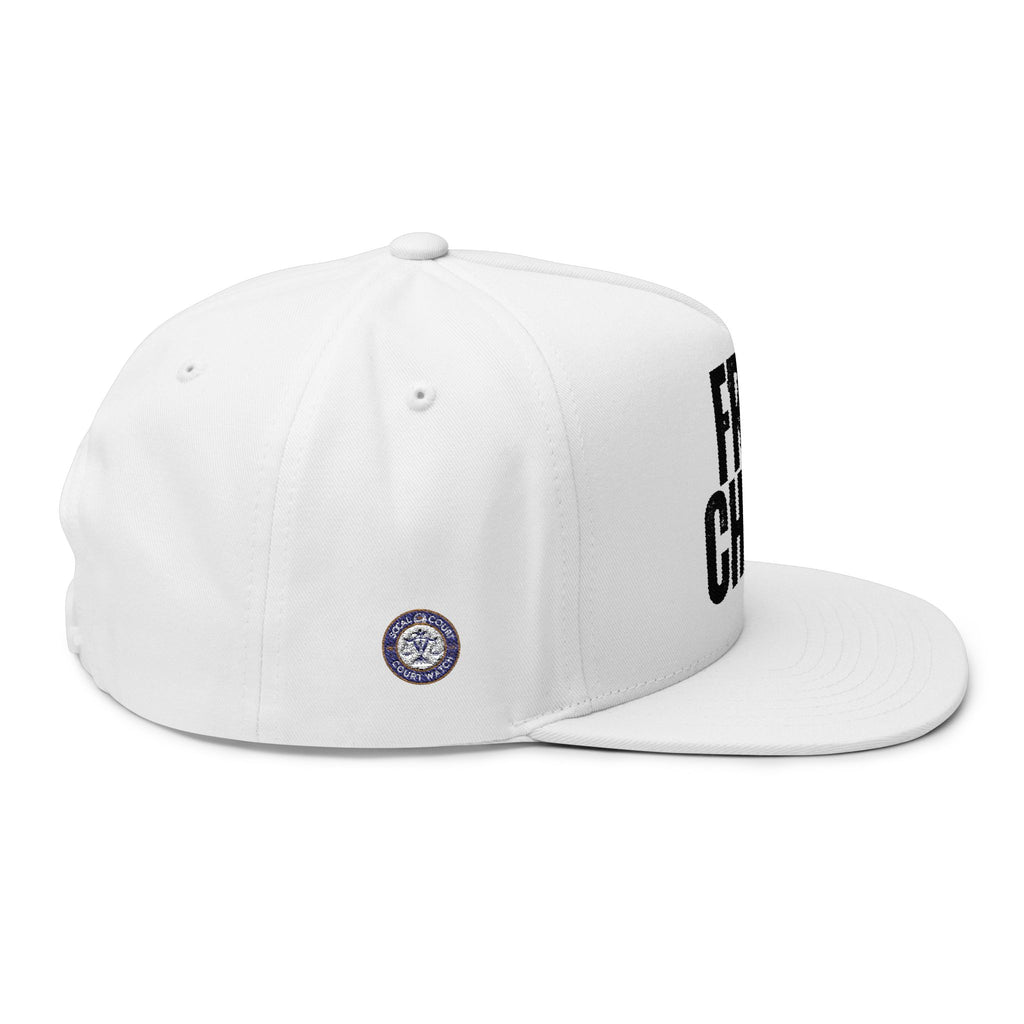 Flat Bill Cap — 'FREE CHAZZ' Embroidered Snapback Hat