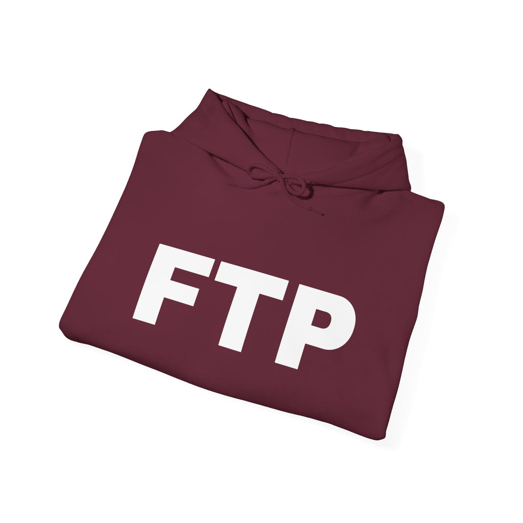 FTP Bold Logo Hoodie – Minimal Black Graphic Pullover