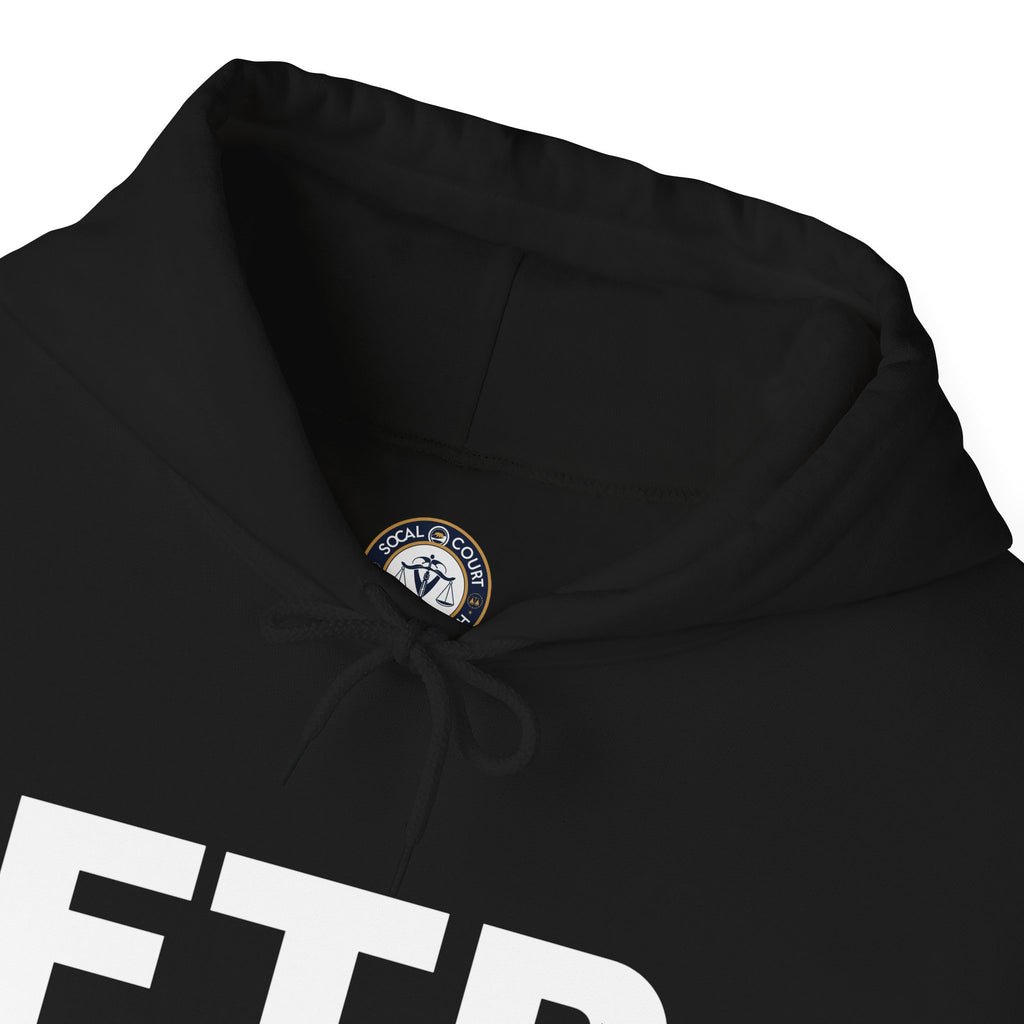 FTP Bold Logo Hoodie – Minimal Black Graphic Pullover