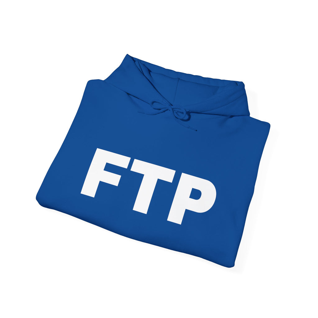 FTP Bold Logo Hoodie – Minimal Black Graphic Pullover