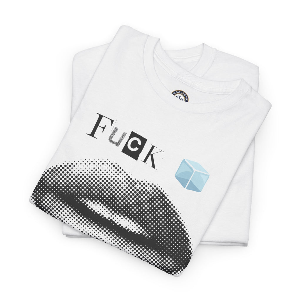 Graphic Tee - Halftone Lips “Fυck” Design (2026)