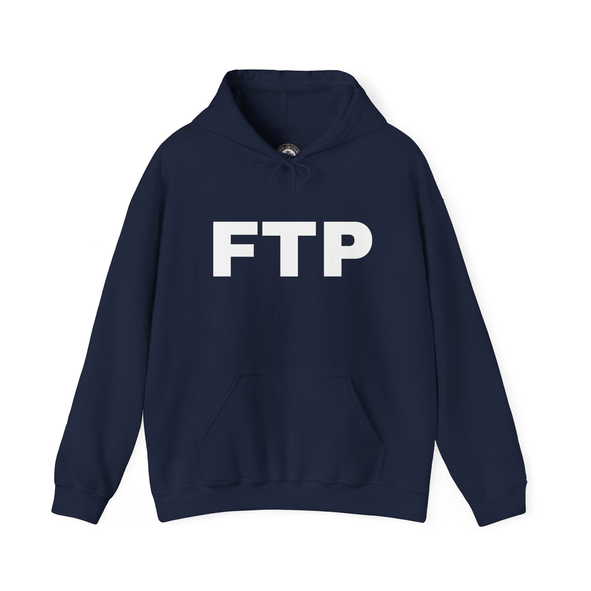 FTP Bold Logo Hoodie – Minimal Black Graphic Pullover