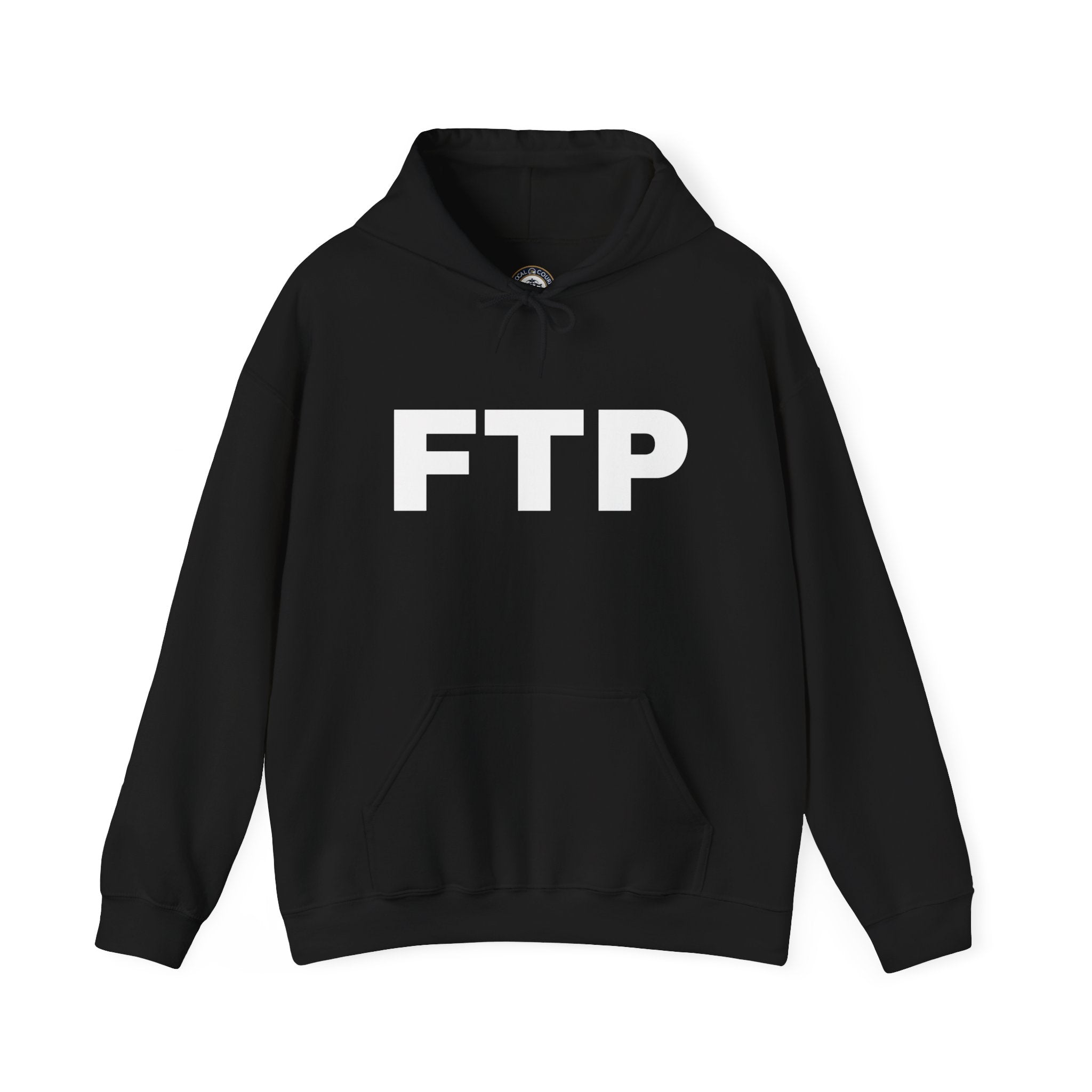 FTP Bold Logo Hoodie – Minimal Black Graphic Pullover