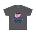 Funny Pig Officer Cartoon T-Shirt — "FTP" Graphic Tee
