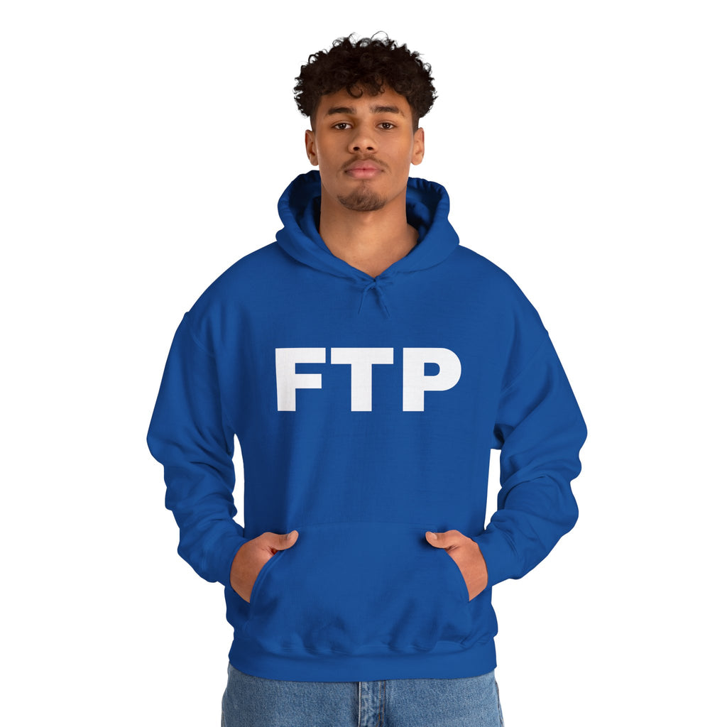 FTP Bold Logo Hoodie – Minimal Black Graphic Pullover
