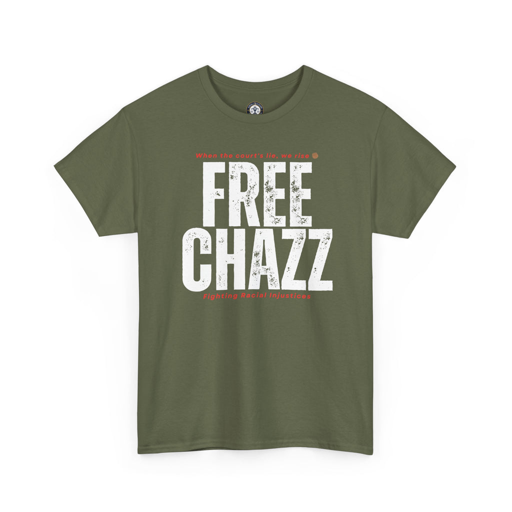 Protest Tee — "Chazz Was Wrongfully Convicted" Racial Injustice-Demand Orange County Dismiss the case.