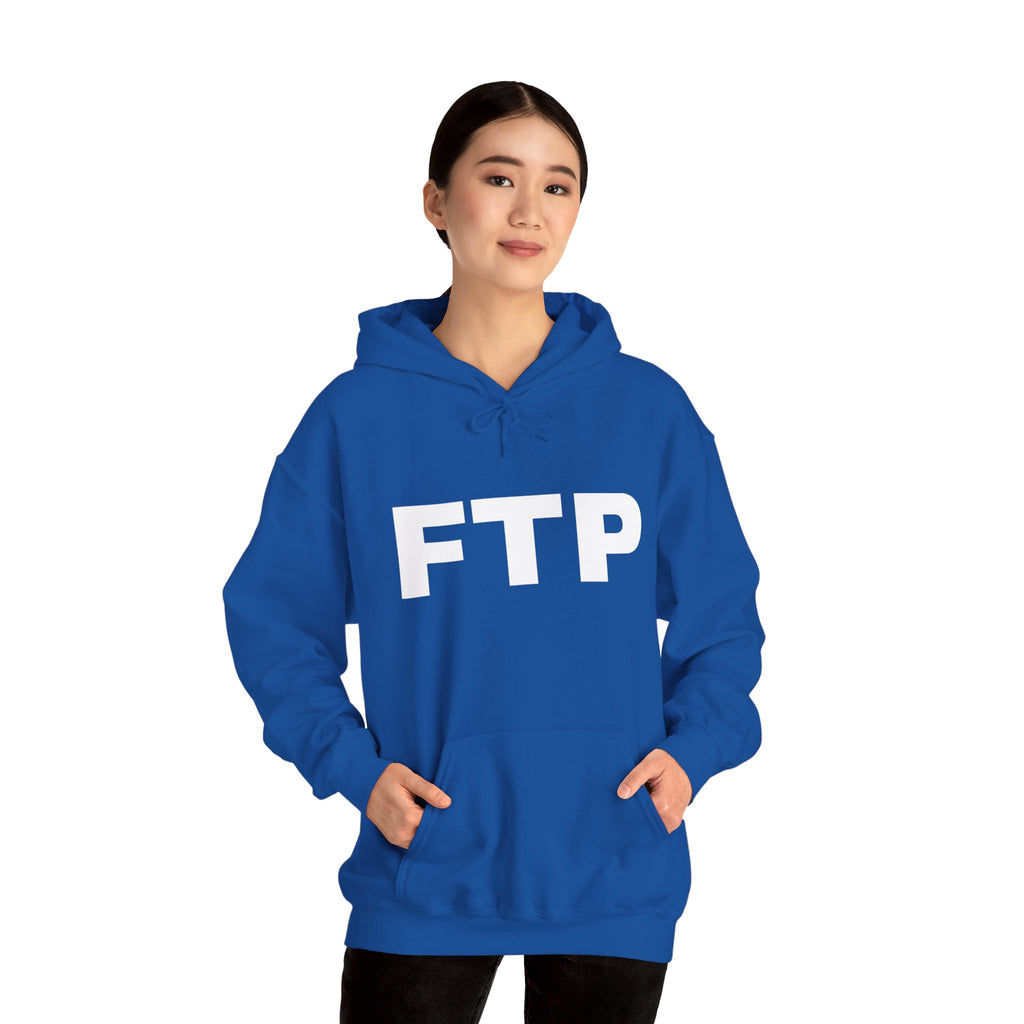 FTP Bold Logo Hoodie – Minimal Black Graphic Pullover