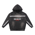 "RICH GALLERY COLLECTION" By Map House Sun Fade Contrast Tape Fleece Hoodie