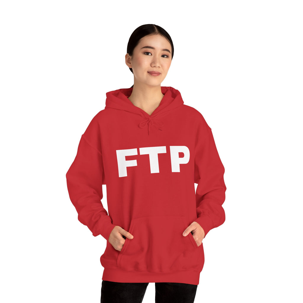 FTP Bold Logo Hoodie – Minimal Black Graphic Pullover