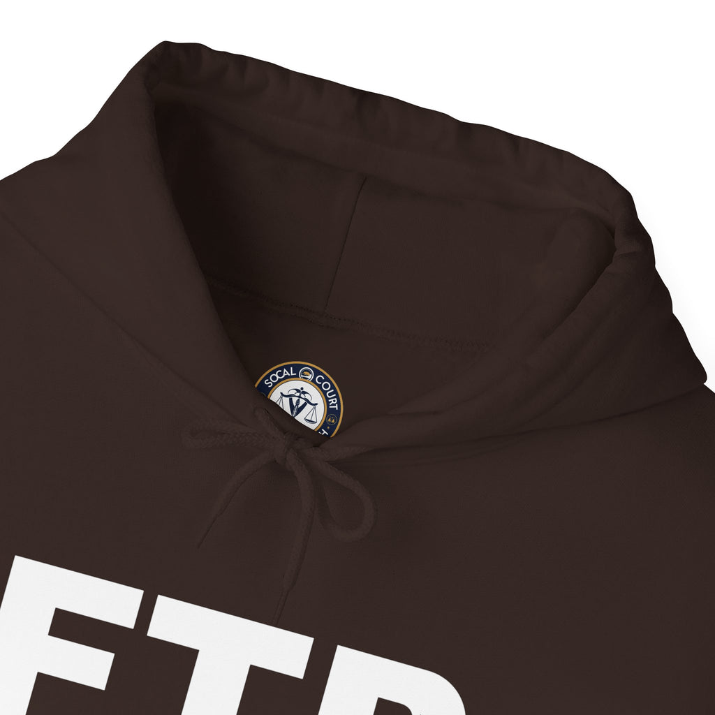 FTP Bold Logo Hoodie – Minimal Black Graphic Pullover