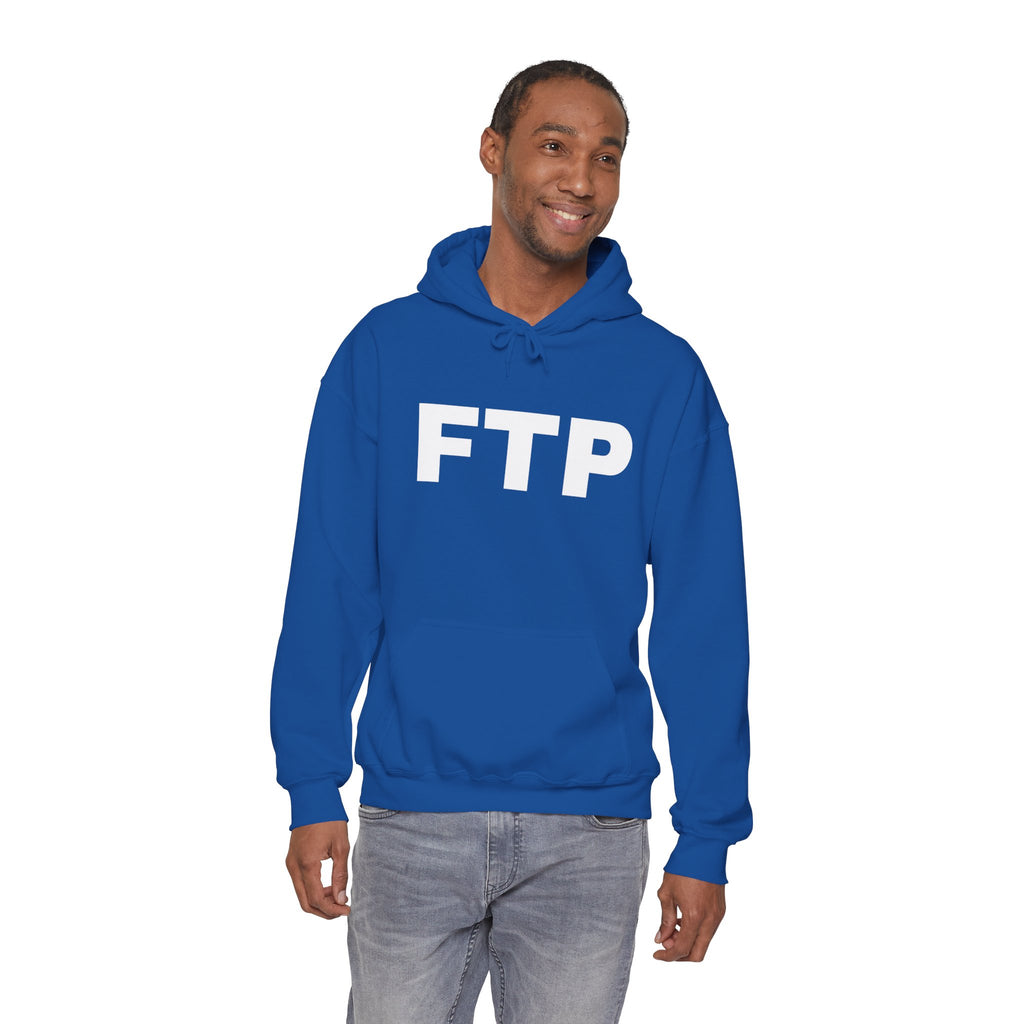 FTP Bold Logo Hoodie – Minimal Black Graphic Pullover