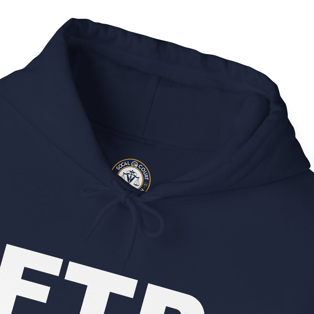FTP Bold Logo Hoodie – Minimal Black Graphic Pullover
