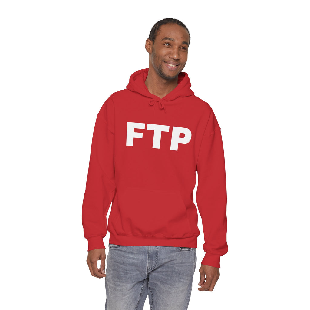 FTP Bold Logo Hoodie – Minimal Black Graphic Pullover