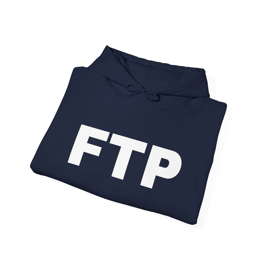 FTP Bold Logo Hoodie – Minimal Black Graphic Pullover