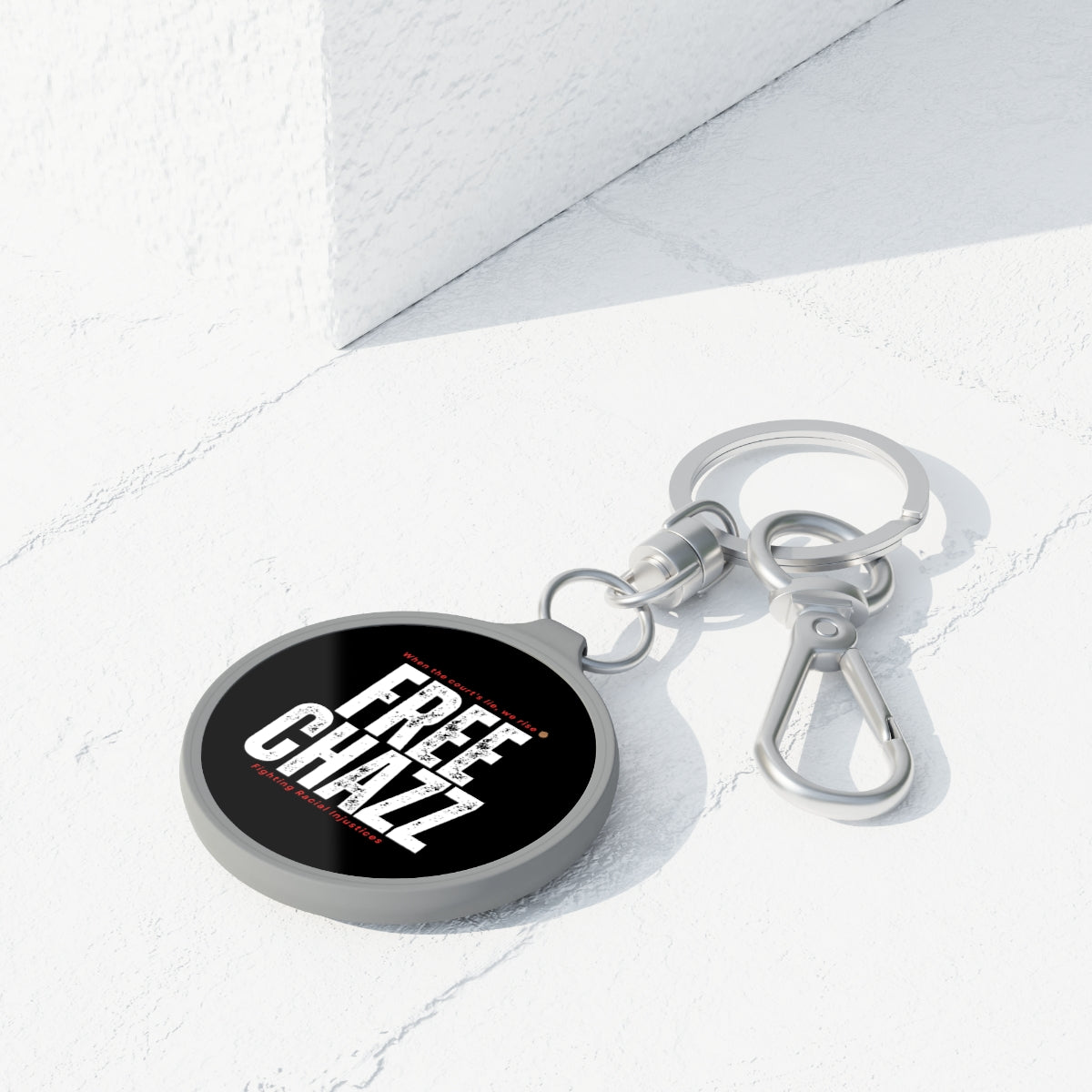FREE CHAZZ Keyring Tag | Activist Slogan Keychain