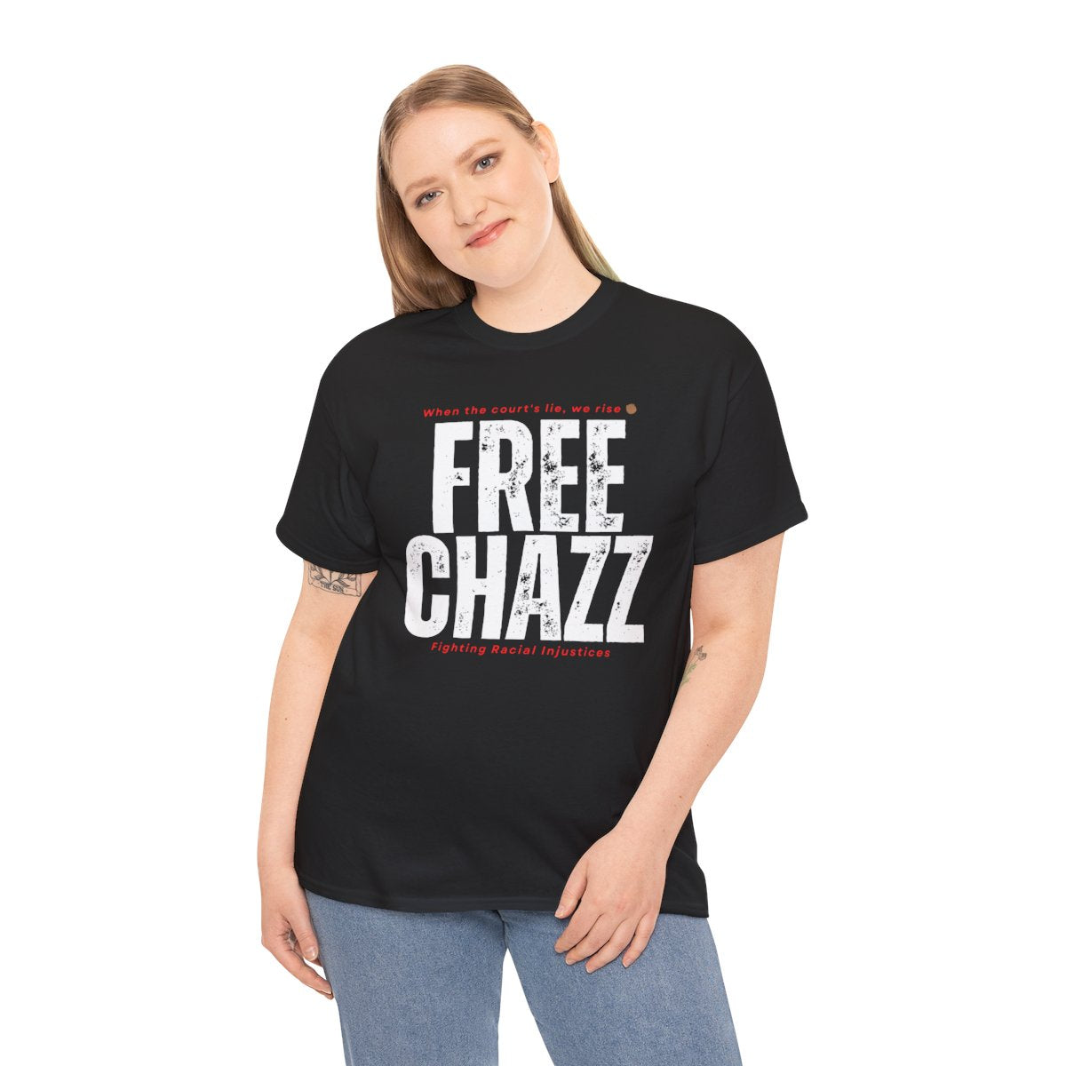 "FREE CHAZZ" Protest Unisex Heavy Cotton Tee
